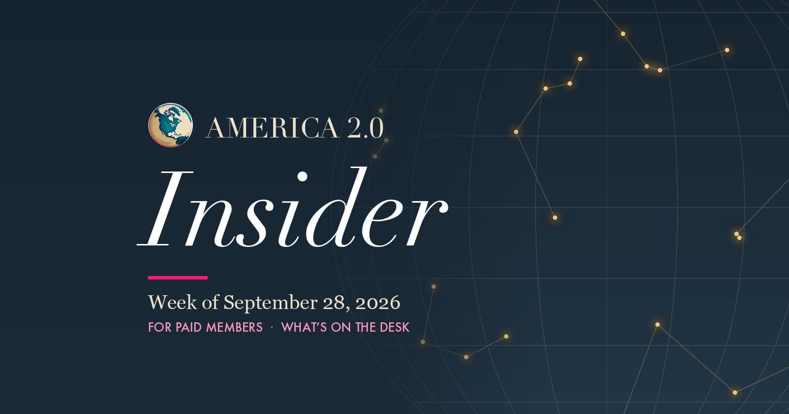 America 2.0 Insider masthead, September 28, 2026