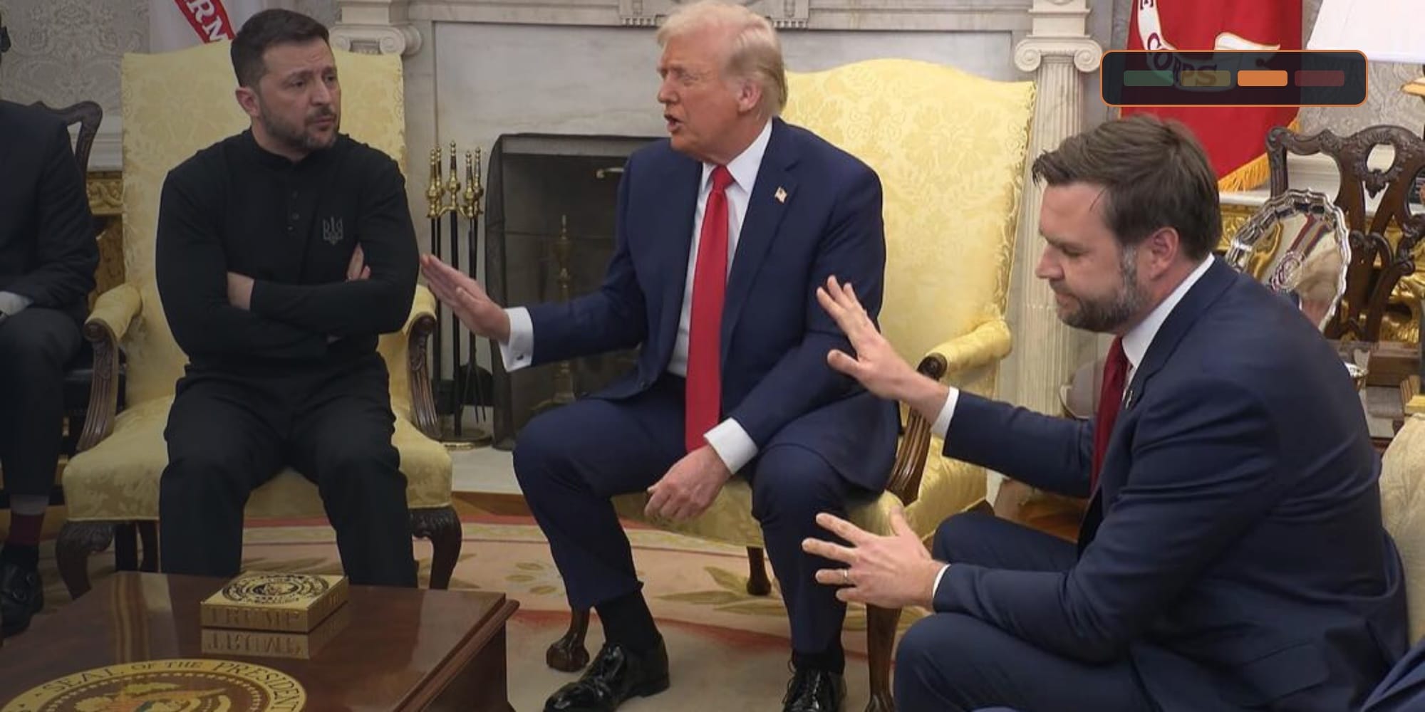 Donald Trump and JD Vance argue with Volodymyr Zelensky in the Oval Office